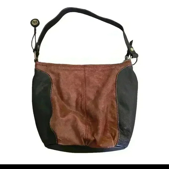 The Sak Brown Metallic Leather Hobo Colorblock Teak Multi Bag - Picture 3 of 14
